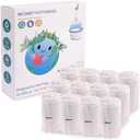 MCGMITT Potty Bags for Portable Toilet, 120 PCS Leak-Proof Potty Liners with Drawstring, Disposable Soft Toilet Bags Fit Most Potty Chair, Potty Training Liners for Toddler Kids Travel Pets Outdoors. 6 Pieces.