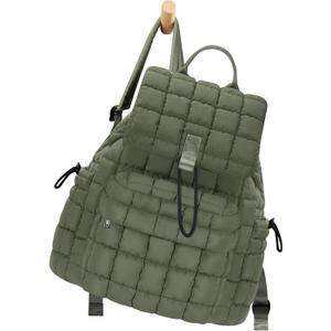 Puffy Backpack for Women - Quilted Backpack for Travel - Ultra Lightweight Puffer Daypack, Green (30L)