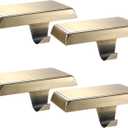 Sunshane 4 Pieces Christmas Stocking Holders Mantel Stocking Hanger Hooks Fireplace Mantle Metal Hang Bases for Xmas Party Decorations (Bronze)