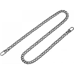 Iron Flat Chain Strap, 32" Handbag Chains Accessories Purse Chain Straps for Shoulder Bag Handbag DIY, Dark Grey