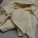 Obstal 2 Pack Table Clothes for 6 Foot Rectangle Tables - Water Resistant Washable Fabric Polyester Rectangle Table Cover Protector for Wedding, Banquet and Trade Shows, 72L x 30W x 30H Inches, Cream