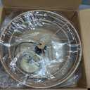18''Boho RattanCeiling LightHandwoven Semi Flush Mount Fixture for Bedroom,Living Room, Kitchen, Hallway, Dining Room
