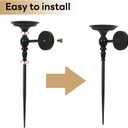 Wall Sconce Candle Holder Set of 2, Large Black Scepter Design Metal Wall Candle Holder, Home Wall Decoration for Living Room, Bathroom, Dining Room