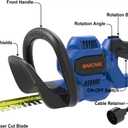 GARCARE Electric Hedge Trimmer Corded Powerful 4.5Amp 24-Inch Hedge Shears | Dual Action Blades, Rotary Handle, Lightweight Bush Trimmer for Hedges Branches and Shrubs