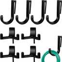 8 Pcs J/V Shed Storage Hooks, Shed Accessories, Compatible with Hanging Storage Garage Shelves Accessories Parts, Storages Sheds Replacement Screws, Brackets and Hooks(Black)