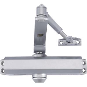 LYNN HARDWARE Medium Duty Automatic Door Closer (Silver) - Highly Durable Cast Aluminum, Commercial or Home Use, Adjustable Speed Controls, 3 Mounting Options, 3 Hour Fire Rated (DC6003 Model)
