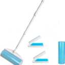 8 Inch Reusable Large Lint Roller, Washable Sticky Pet Hair Remover with Retractable Extendable Long Handle, Big Cleaning Tool for Clothes, Sofa, Carpet, Furniture, 1 Large, 1 Refill and 2 Mini Size