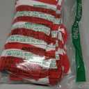 SATINIOR 3 Pairs Knee High Socks Thigh High Triple Stripe over the Knee Socks Long Opaque Thigh Stockings (X-XXL, Red and White Stripes)