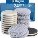 Furniture Sliders,Multi-Surface Furniture Movers Sliders for Carpet and Hardwood Floors,12 Pack 3 1/2" Moving Pads and 12 Hardwood Socks,Slide Furniture on Any Surface Easily! (Grey)