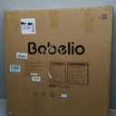 Babelio Dog Gate with Adjustable Cat Door, CatPrivilege III, 29-43", Black