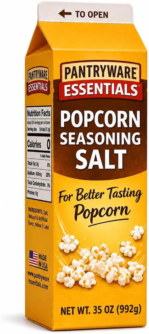 Pantryware Essentials Concession Essentials Flavacol Popcorn Season Salt, 1ct-35oz Carton. 1 Count, BBD 11/10/2027
