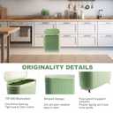 Supteron Bathroom Trash Can with Lid 3.2 Gallon Narrow Trash Can Small Plastic Trash Bin 12 Liter with Press Type Lid for Bedroom Bathroom, Mint Green