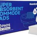 Super Absorbent Commode Pads 50 Count  Disposable Gel Pads for Bedside Commode Liners, Portable Toilets, Bedpans & Potty Chairs  Fast Absorption, No Mess, Medical Grade Protection
