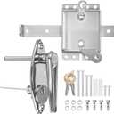 MorningRo 1 Set Garage Door Lock Kit Universal L-Handle Lock with Inside Side Latch Keys Garage Door Repair Parts Replacement Hardware Kit for Home Improvement