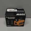 220W Power Inverter Compatible with Dewalt 20V Battery(Battery not Included), DC 20V to AC 110V, 2 USB Ports & 1 Type-C Fast Charging, 400LM LED Work Light (Yellow)