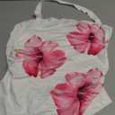 Women's Floral Halter Crop Tops Tie Backless Ruched Sleeveless Summer Tank, XL