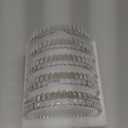 OGANAZI Modern Clear Coaster Set of 5- Glass Coasters for Drinks Crystal Coasters Round Cup Mat Coffee Table Decor for Office, Kitchen, Bar, Dining Room, Living Room, Patio (Clear)