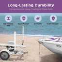 Galvanized Steel Boat Trailer Guide with PVC Pipes for Ski Boat Fishing Boat, Sailboat Trailer 40 Inches