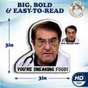 Officially Licensed Dr. Now Magnets  12 Pack Funny Dr. Nowzaradan Fridge Magnets, 3"  3" Strong Magnets, Motivational Diet Helper for Refrigerator & Car - Black Text