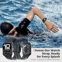 TiMOVO Sport Band Compatible with Apple Watch 42mm (Series 11/10) 41mm 40mm 38mm for Women Men (2025), Soft Silicone Replacement Strap for iWatch Series 9/8/7/6/5/4/3/2/1/SE 3 2 1, Black