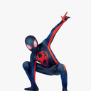 Marvel Miles Morales: Spider-Man Official Youth Deluxe Zentai Costume - Stretch Spandex with Hidden Zippers and Wrist Slits, Size M