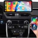 8Core 4G+64G 12.3 inch IPS Car Radio for Toyota RAV4 2018-2022, Rimoody Car Stereo with Android Carplay and Android auto GPS WiFi Mirror Link DSP-36 1920 * 720 Touchscreen BT/FM/RDS Backup Camera