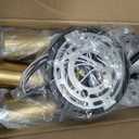 Modern Sputnik Chandelier Ceiling Light Fixtures, 6-Lights 22 Mid Century Industrial Metal Semi Flush Mount for Dining Room, Bedroom, Living Room-Black and Gold