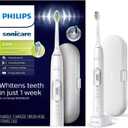 PHILIPS Sonicare Protective Clean 6100 Rechargeable Electric Toothbrush, with Pressure Sensor, 3 Cleaning Modes, SmarTimer and QuadPacer, 14-Day Battery Life, Travel Case, White, Model HX6877/21