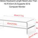 Egchi Acrylic Monitor Stand,2 Tiers Computer Monitor Riser(18x8x5.5 inches),Computer Stand/Monitor Riser for Office,School,Home,Laptop Stand Desktop Stand for Keyboard Storage&Printer TV Screen