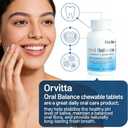 Orvitta Oral pH Balance Chewable Tablets, Breath Lab Oral Probiotic Sugar-Free, Refreshing Mint Flavor - Supports Oral microbiota, Saliva pH Balance, and Fresh Breath 120 Tablets