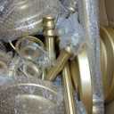 Floor Candelabra Tall 5 Arms Candle Holders for Wedding Centerpiece, 48" Gold Metal Candlestick for Taper Candle and Floral Centerpiece Stand Wedding Event Aisle Party (Pack of 4)