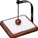 Napkin Holder for Table, Walnut Wood Napkin Holder for Kitchen Restaurant Bar Office Parties Home Dcor Hotel Cafe, Elegant Wooden Square for Table Dispenser with Weighted Arm, Windproof