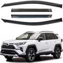 Shatterproof Out-Channel Window Deflectors for Toyota RAV4 2019-2025, Rain Guards Window Visors for Cars Vent Deflector Car Accessories (for RAV4 19-25 4-PCS Chrome)