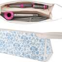 ZLFSRQ Quilted Hair Tools Travel Bag Compatible with Shark FlexStyle & Dyson Airwrap, Large Portable Organizer Case for Curling Iron & Styling Accessories Storage Case for Women