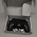 CHEREEKI Wireless Controller for PS4 with Hall Effect Joystick 2 Macro Buttons Vibration Feedback Motion Sensor 1000 mAh Battery Touchpad 3.5mm Headphone Jack Black