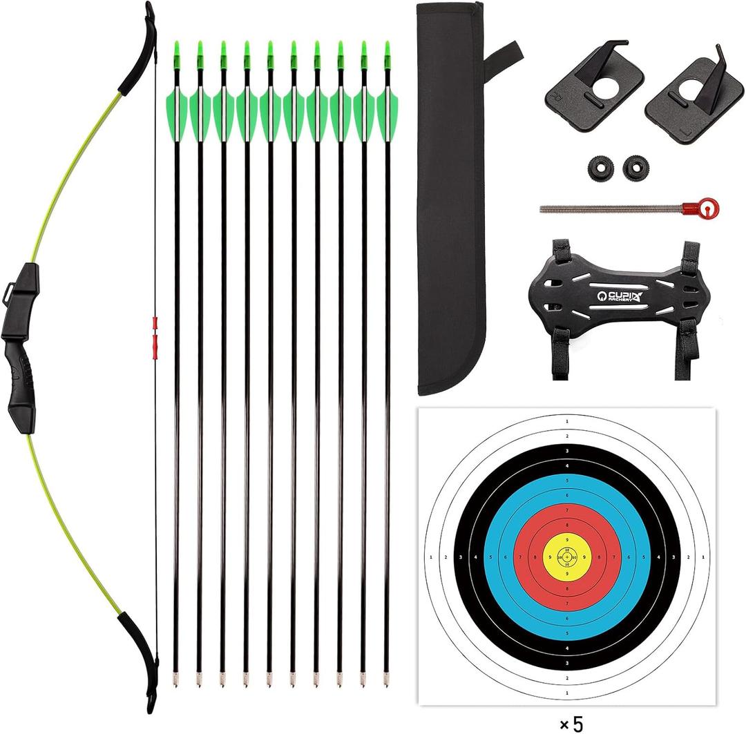 LWANO Bow and Arrow Set for Kids, Archery Beginner Gift with 10 Arrows, 42"