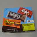 HERSHEY'S, KIT KAT and REESE'S Assorted Milk Chocolate Candy Variety Box, 27.3 oz (18 Count) (EXP 11/01/26)
