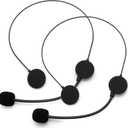 PROLOSO 9 Pack Play Headset with Microphone for Kids Toy Microphone Headband Rockstar Pop Singer Costume