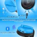 WolfLawS Wireless Gaming Headset with Noise Canceling Microphone for PS5, PC, PS4, 2.4G/Bluetooth Gaming Headphones with USB and Type-c Connector, Wired Mode for Controller - Blue