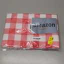 Smiry Square Table Cloth, Waterproof Vinyl Tablecloth with Flannel Backing, Wipeable Buffalo Plaid Table Cover for Picnic, Indoor and Outdoor (Red & White, 54"x54")