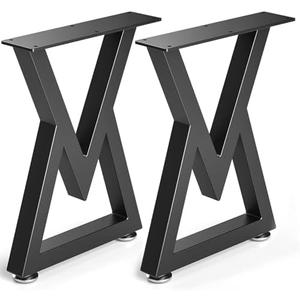 Likapop 28" Metal Coffee Table Legs, Diamond Shape Bench Legs, Heavy Duty Desk Legs, Black Metal End Table Legs, DIY Furniture Legs (H28” x W17.7”, Set of 2) Likapop 28" Metal Coffee Table Legs, Diamond Shape Bench Legs, Heavy Duty Desk Legs, Black Metal End Table Legs, DIY Furniture Legs (H28” x W17.7”, Set of 2)