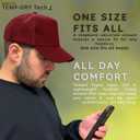 Temple Tape Iconic Fleece Lined Trucker Hats  Winter Hat - Designed for Men & Women  Mesh Back - Adjustable Snapback (Red)