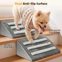 6 Pack Dog Ramp for Stairs with Anti-Slip Bumps for Small & Senior Dogs