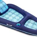 Aqua Luxury Water Pool Lounge  Extra Large  Inflatable Pool Floats for Adults with Headrest, Backrest, Footrest & Cupholder  Multiple Colors/Styles