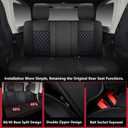 Wrangler Seat Covers 2018-2026 Full Set, Waterproof Leather Interior Sets with Lumbar Support Custom Fit for Jeep Wrangler JL 4 Door Unlimited Sahara/Sport/Rubicon X 392 Willys, Black Blue