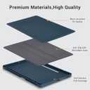 CoBak Case for Samsung Galaxy Tab S10 Lite / S10 FE / S9 FE 10.9 Inch, Protective Smart Auto Wake/Sleep Cover with Anti-Slip Multi-Angle Stand and S Pen Holder, Dark Blue