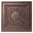 Art3d Drop Ceiling Tiles, Glue up Ceiling Tiles, 2'x2' Plastic Sheet in Antique Copper (24-Pack, 96 Sq.ft), 24"x24"