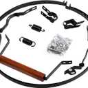 Vankey Band and Hinge Assembly for Large Big Size Green Egg, Replacement Steel Hinges Band with Handle, Band and Hinge Assembly for Large Egg Green (Split Style Bands)