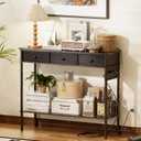 EZ2LIVE Entryway Table with Power Outlets, 38" Console Table with Drawers