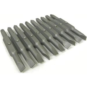 Set of 10 Piece 3" Double-Ended Screwdriver Power Bit Set, Phillips #2
